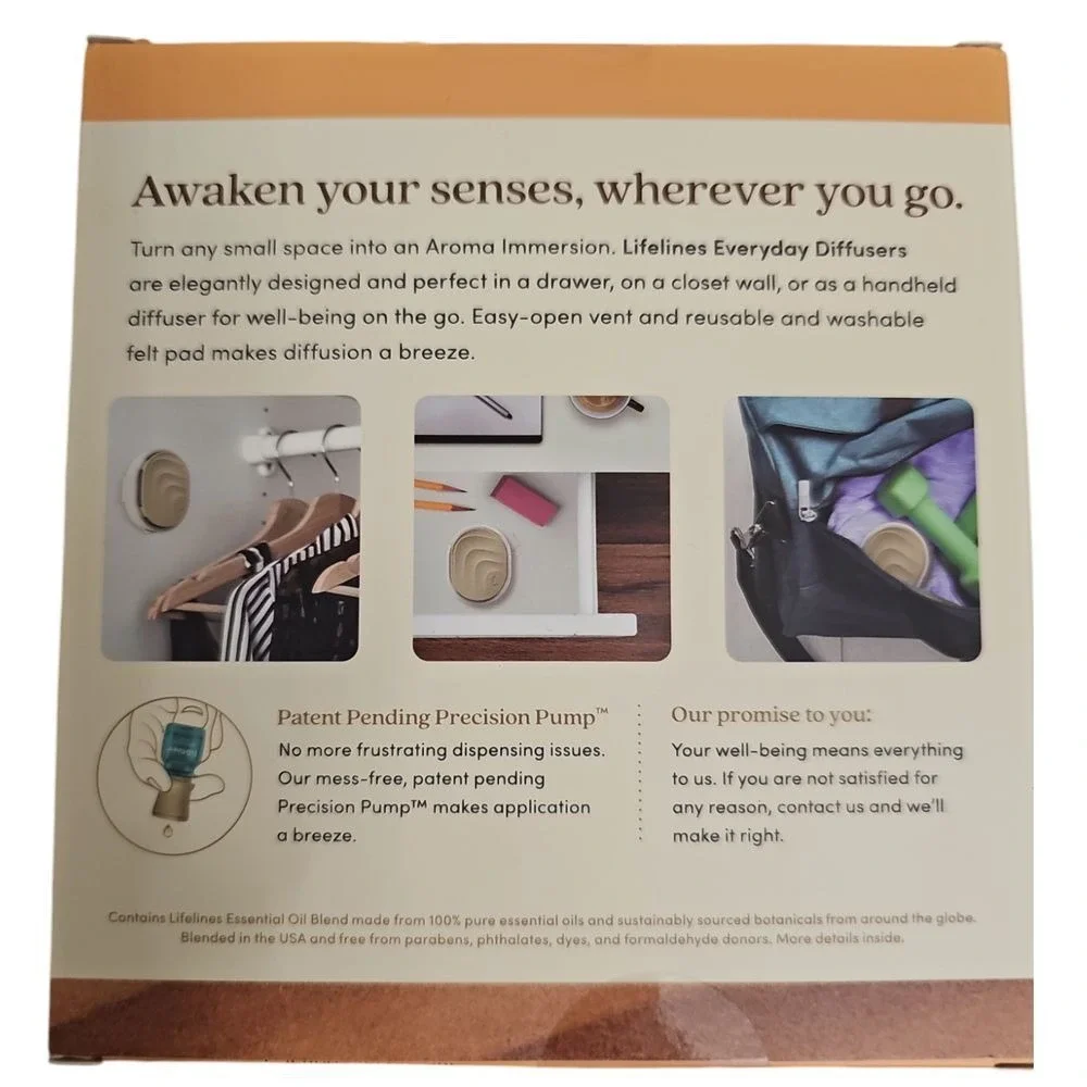 Lifelines Everyday Portable Essential Oil Diffusers 2-Pack‎